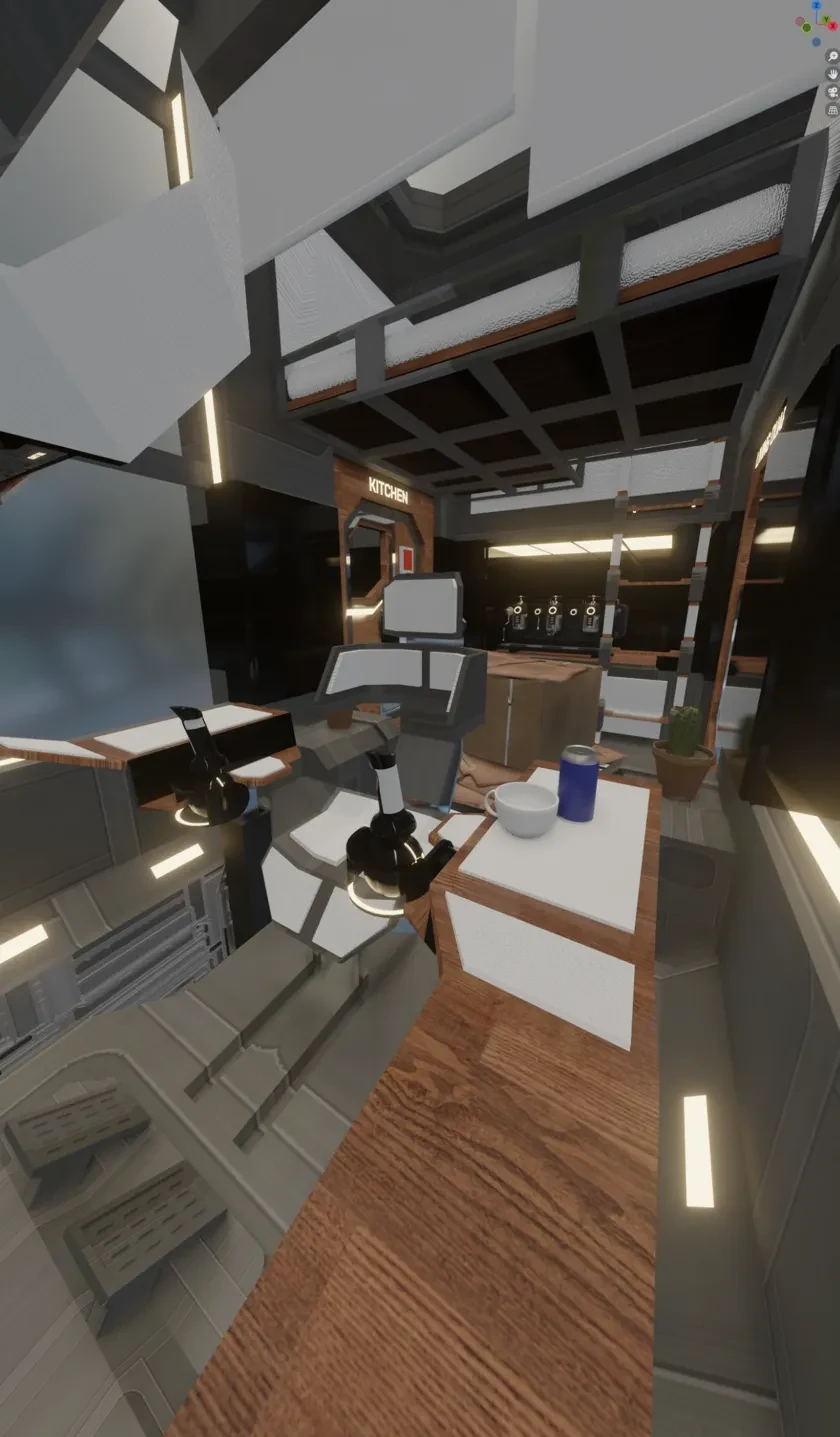 Interior of the prototype spacecraft environment.